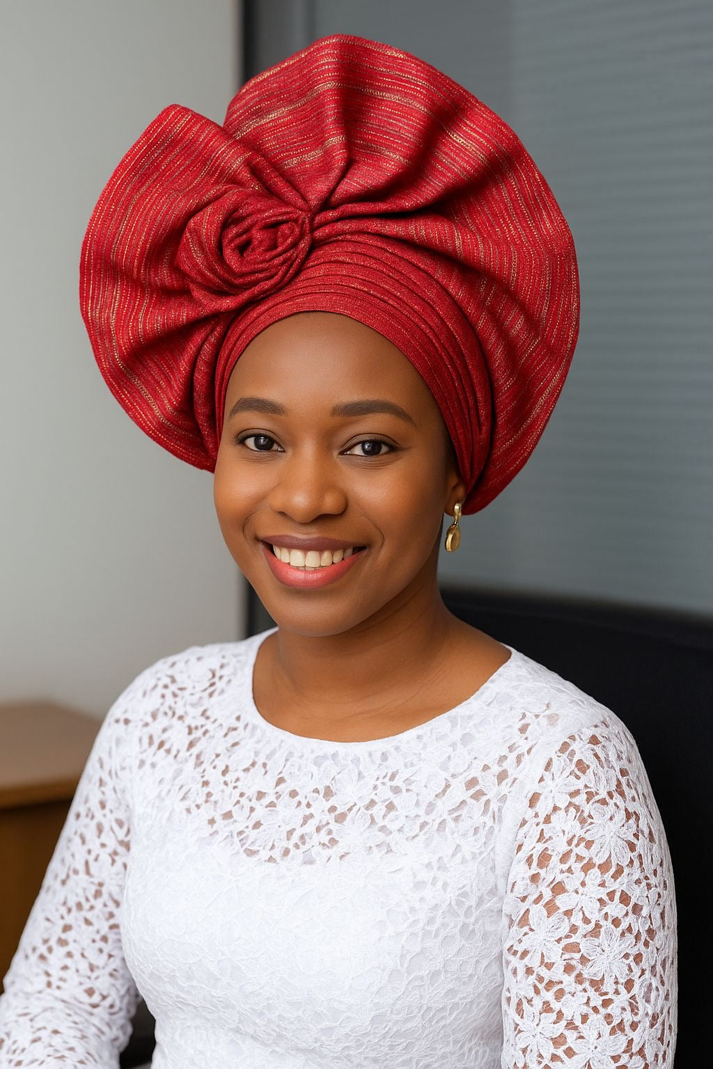 Auto Gele - Pre-Tied Nigerian Headwrap for Women | Ready to Wear African Head Tie for Weddings, Parties & Cultural Events