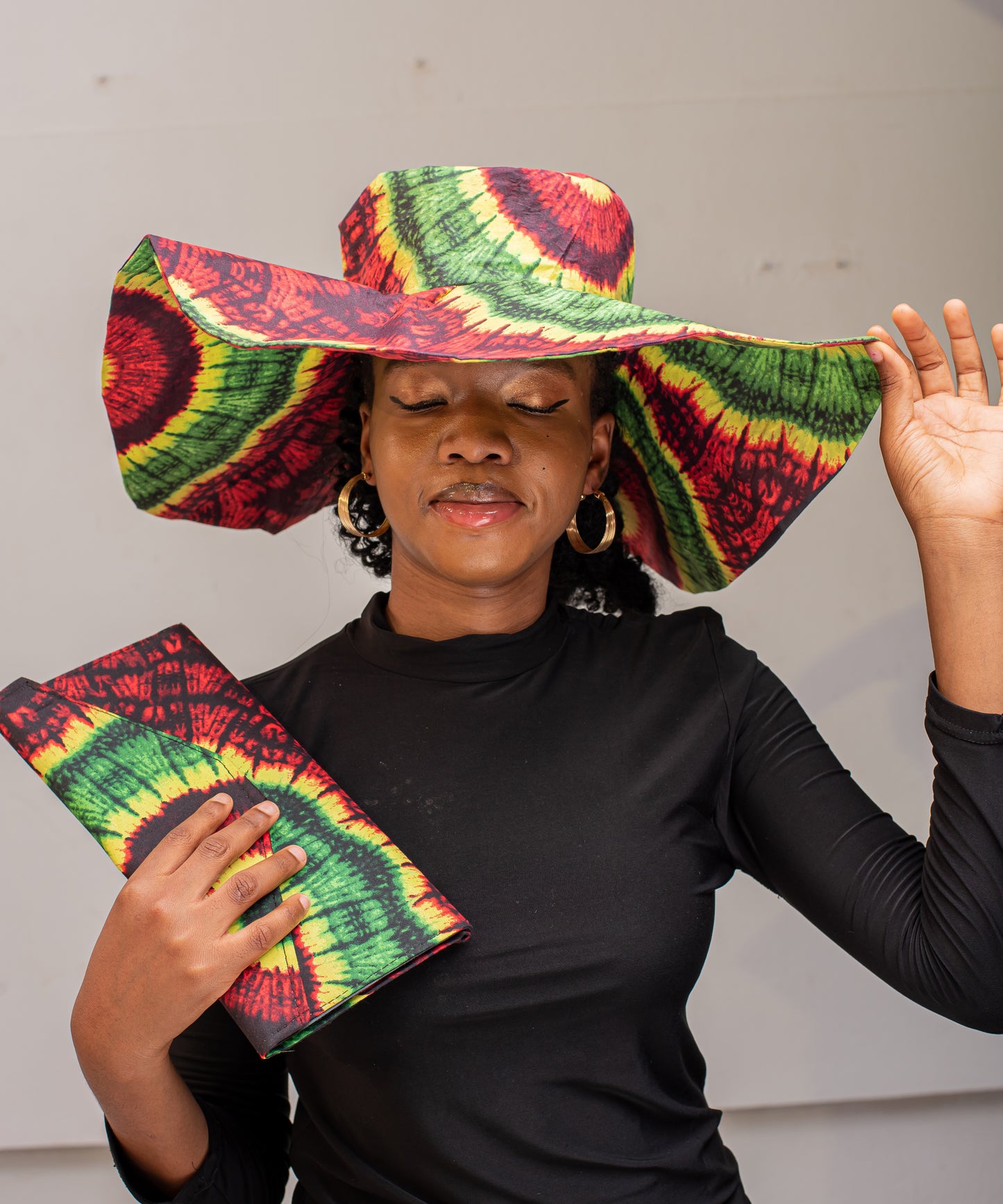 African Nigeria fashion Sun hat Combo set with purse