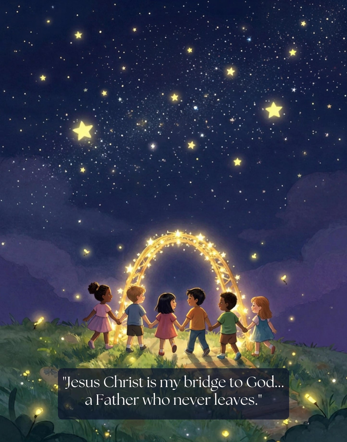 Jesus, Christ, My Bridge to God, a Father Who Never Leaves ( Printable Faith Wall Art)| Instant Download pdf