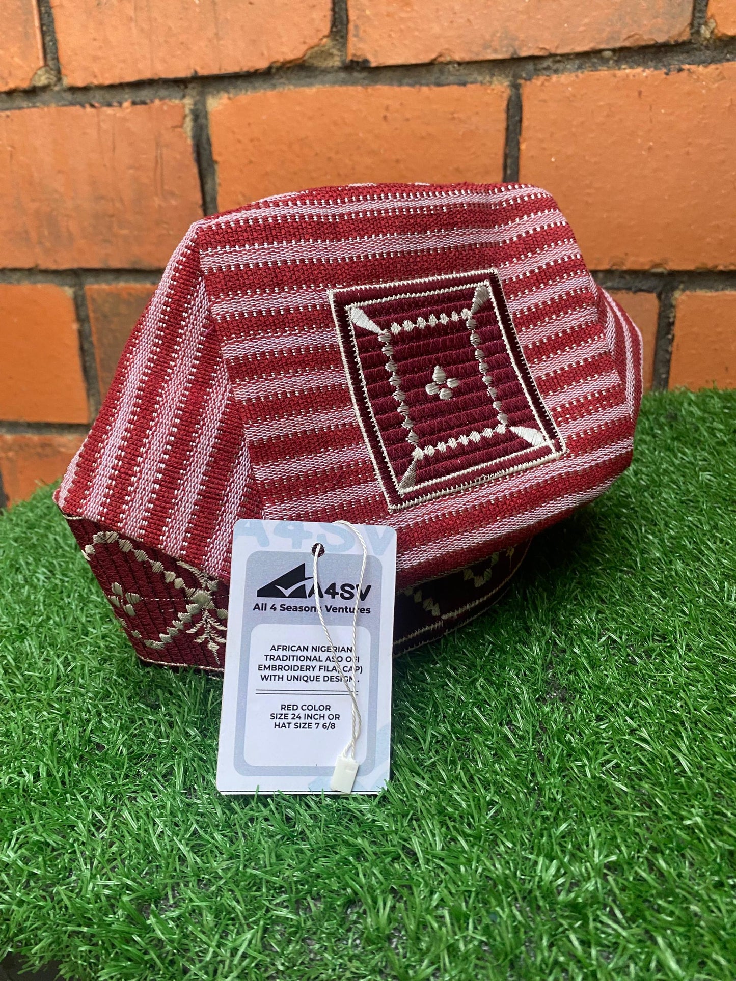 African Nigerian embroidery aso oke Fila cap for all occasions