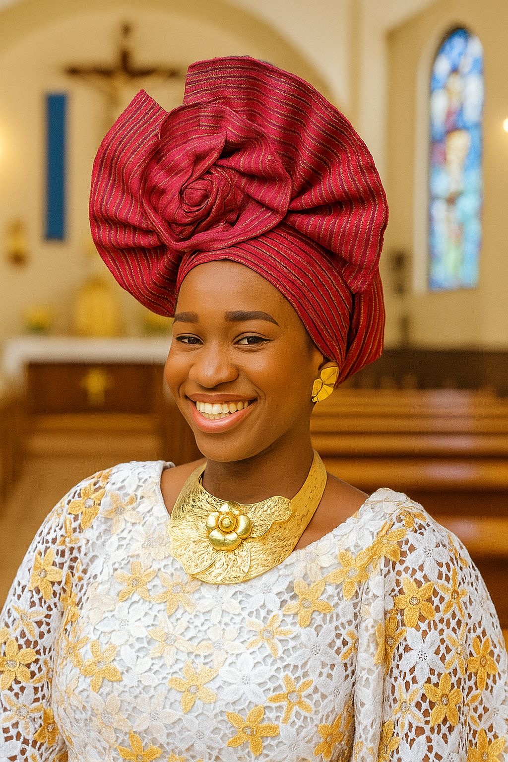 Auto Gele - Pre-Tied Nigerian Headwrap for Women | Ready to Wear African Head Tie for Weddings, Parties & Cultural Events