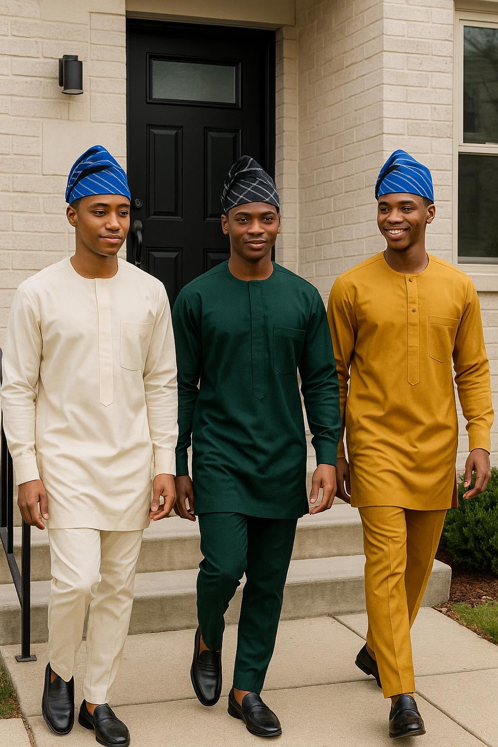 Aso Oke Fila Cap – Stylish African Men’s Hat – Nigerian Yoruba Headwear for Weddings, Parties & Everyday Fashion.