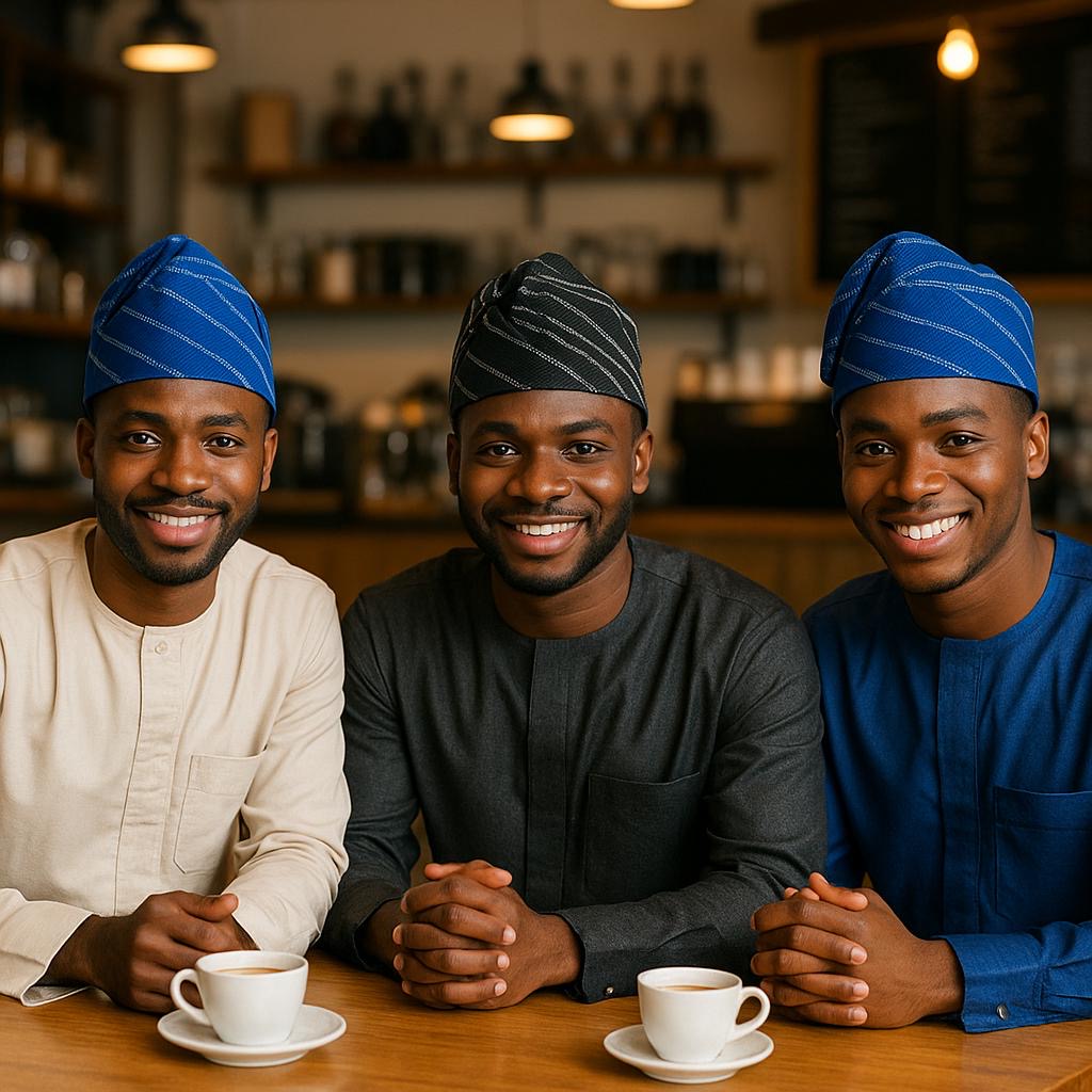 Aso Oke Fila Cap – Stylish African Men’s Hat – Nigerian Yoruba Headwear for Weddings, Parties & Everyday Fashion.