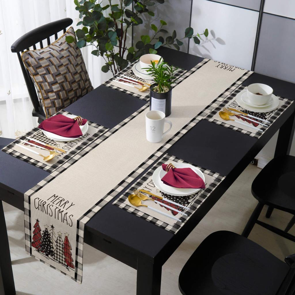 Merry Christmas Dinning Table Linen Set : 4 Piece Set