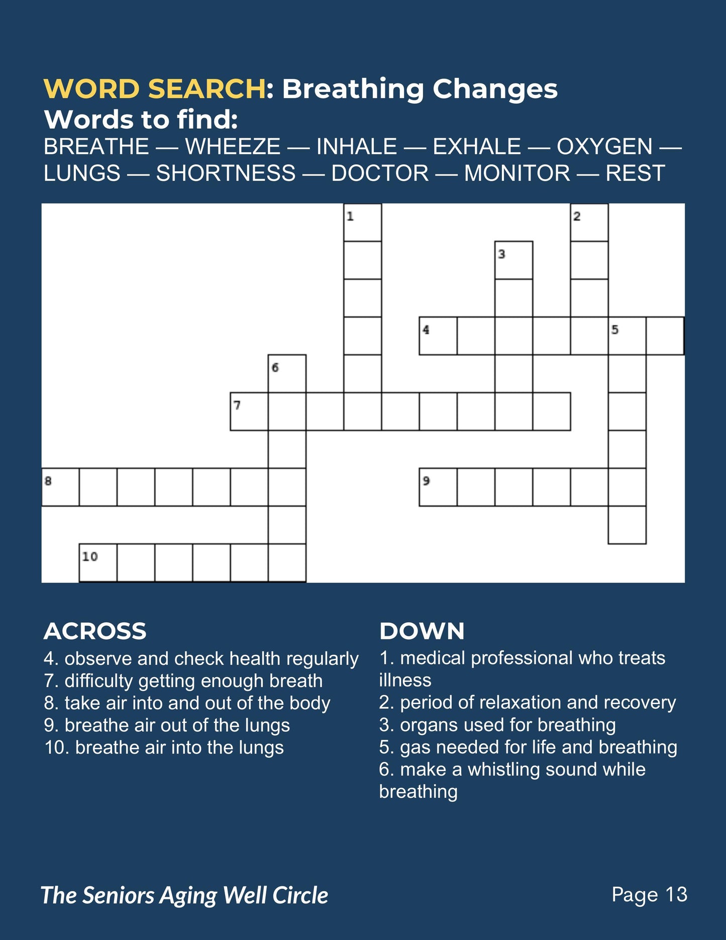 Seniors SOS — Early Warning Signs Workbook & Symptom Tracker (for Caregivers)