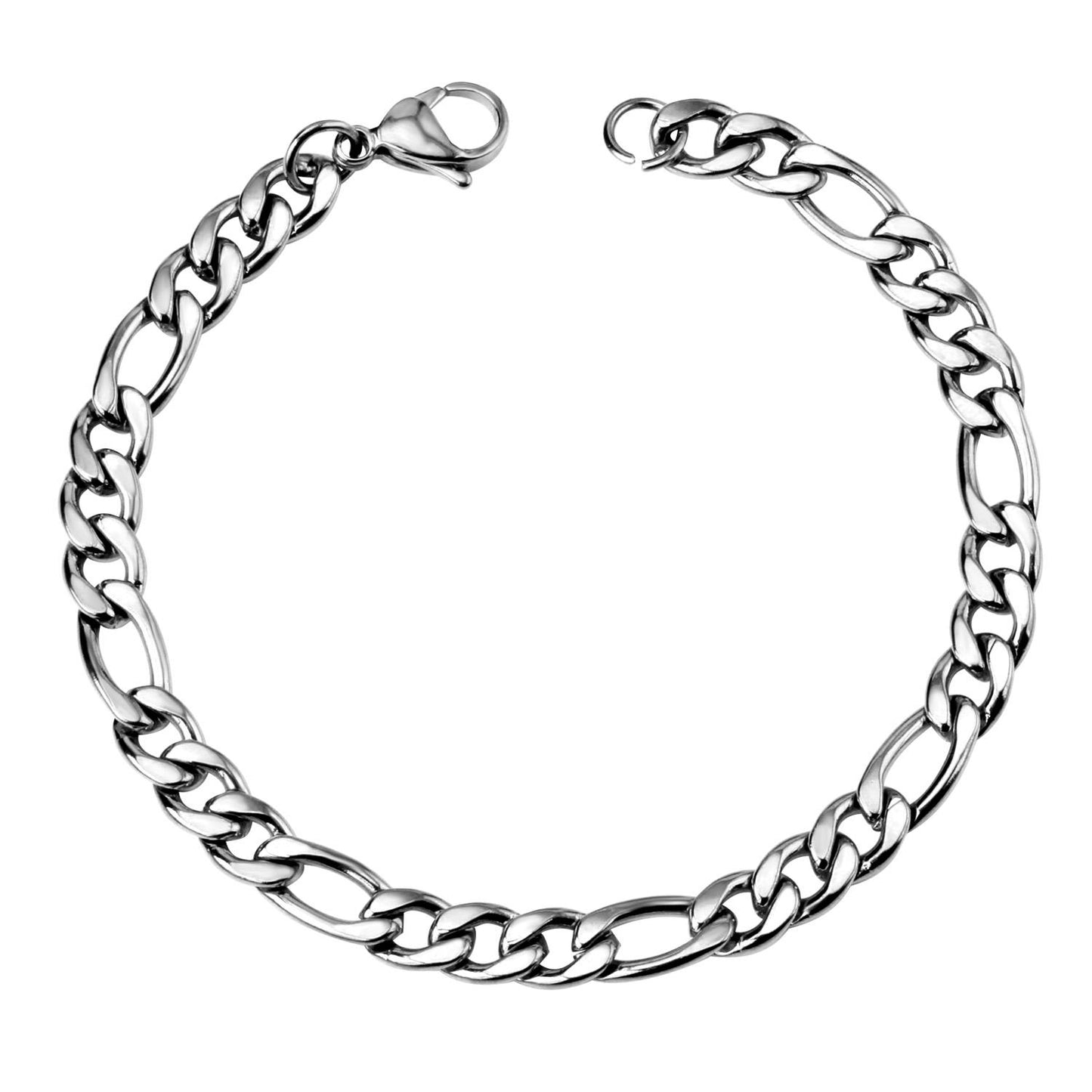 Gold/Silver Stainless Steel Necklace & Bracelet Chain Set for Men